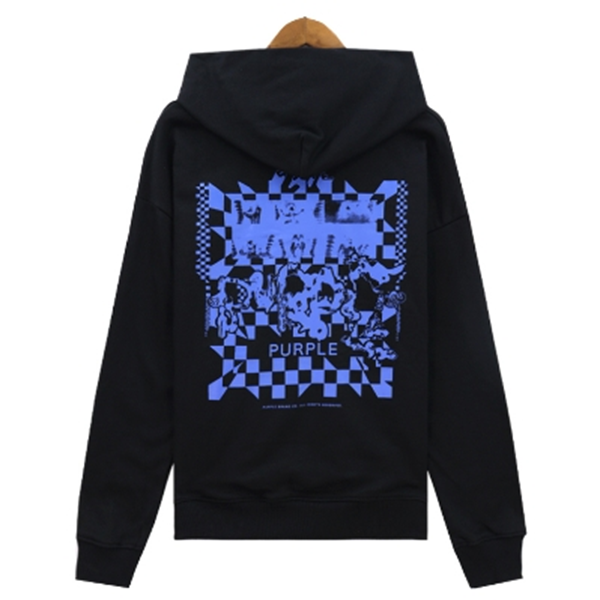 Purple Brand Logo Printed Hoodie