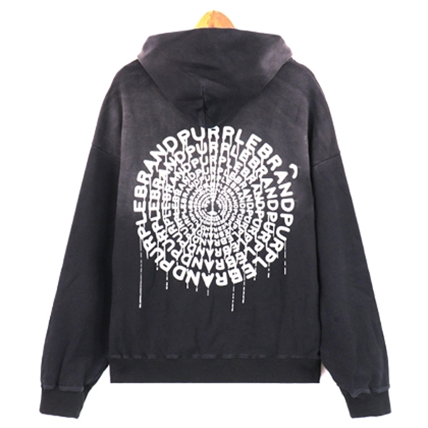 Purple Brand Logo Printed Hoodie