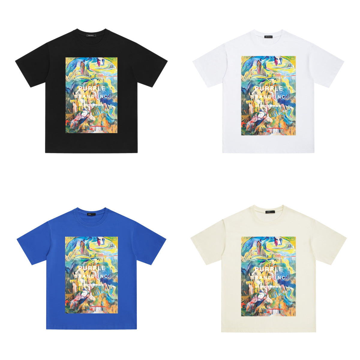 Purple Brand Inc. Abstract Art Graphic T-Shirt