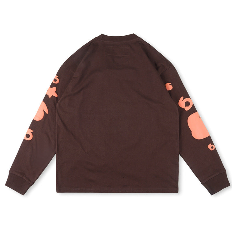 Sp5der Beluga Long-Sleeve Heavyweight Tee – Brown Premium Streetwear Shirt