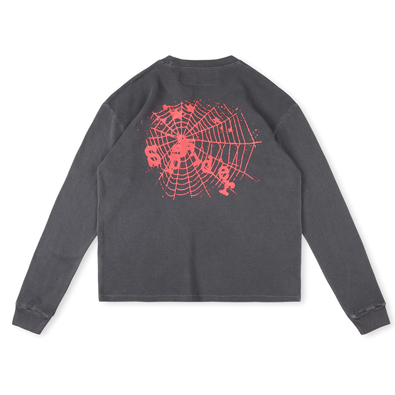 Sp5der Hellcat Kenny Thermal Long-Sleeve Shirt – Grey Premium Streetwear