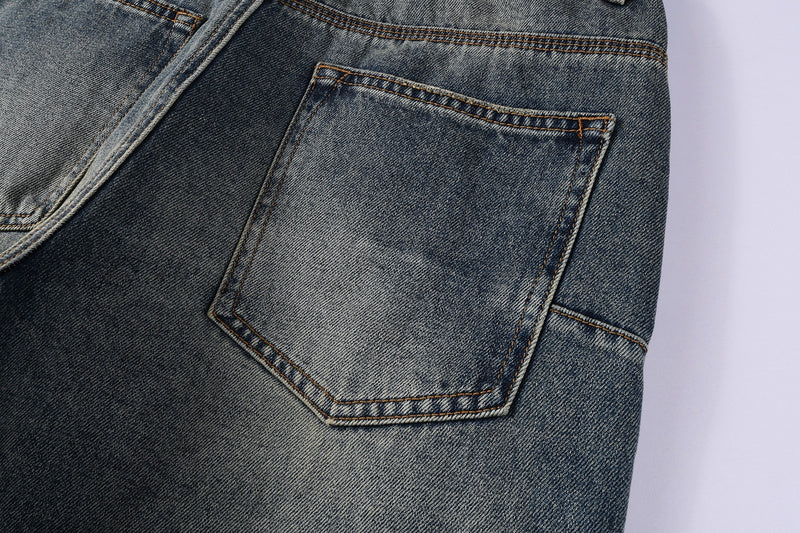 Purple Brand P9120 Light Blue Distressed Straight-Leg Jeans