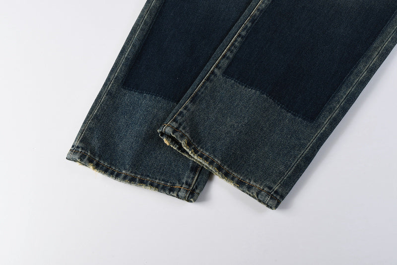 Purple Brand P9120 Light Blue Distressed Straight-Leg Jeans