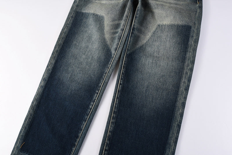 Purple Brand P9120 Light Blue Distressed Straight-Leg Jeans