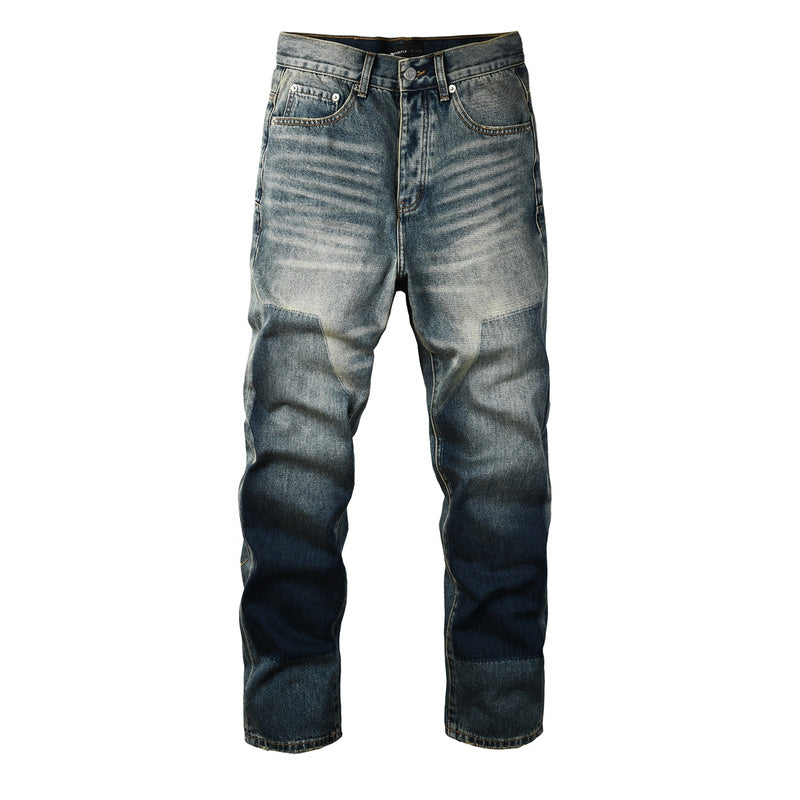Purple Brand P9120 Light Blue Distressed Straight-Leg Jeans