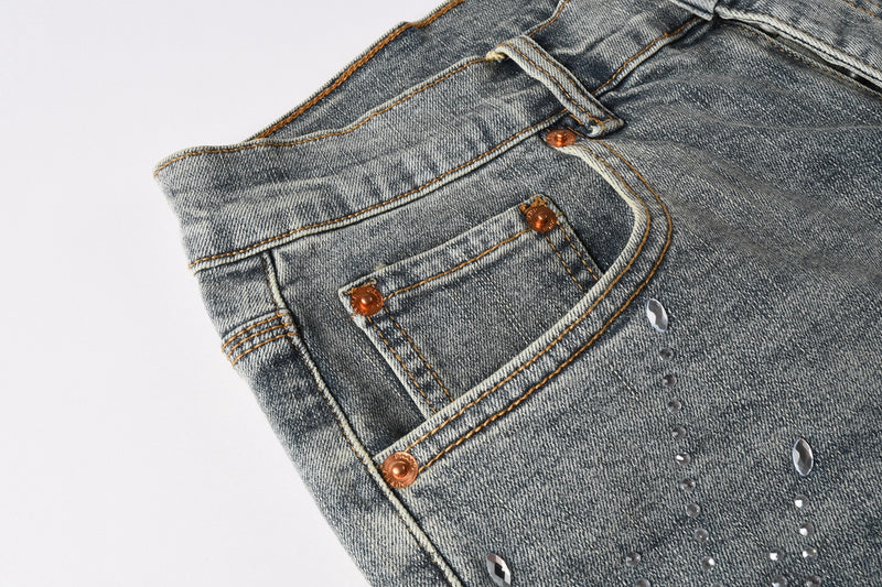 Purple Brand Denim Shorts #5093 – Slim Fit Destroyed Stretch Jorts