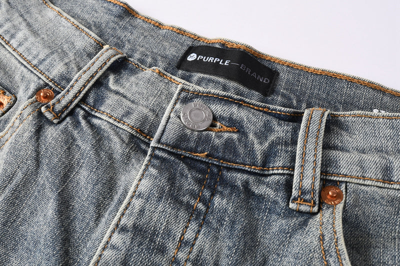 Purple Brand Denim Shorts #5093 – Slim Fit Destroyed Stretch Jorts