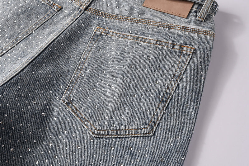 Purple Brand Slim-Fit Denim Shorts #5096
