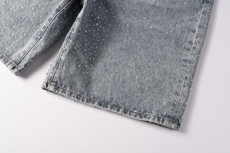 Purple Brand Slim-Fit Denim Shorts #5096