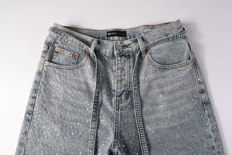 Purple Brand Slim-Fit Denim Shorts #5096