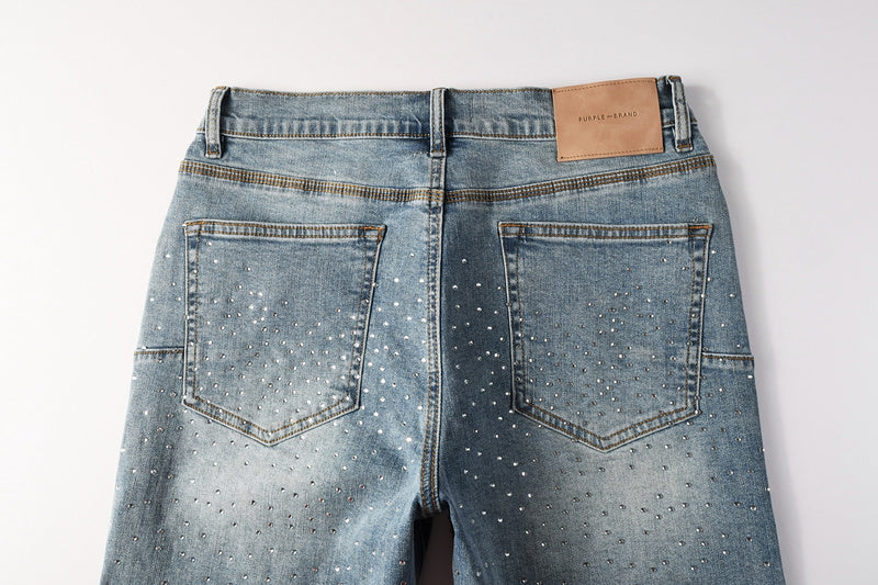 Purple Brand Slim-Fit Denim Shorts #5098