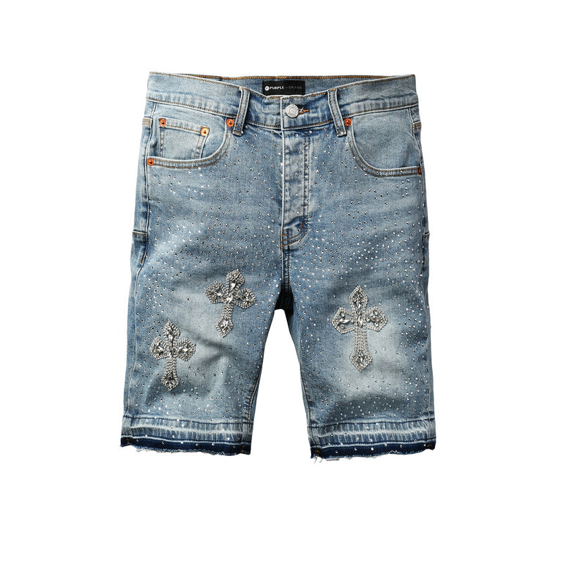 Purple Brand Slim-Fit Denim Shorts #5098