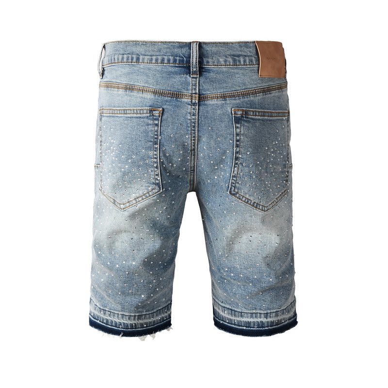 Purple Brand Slim-Fit Denim Shorts #5098