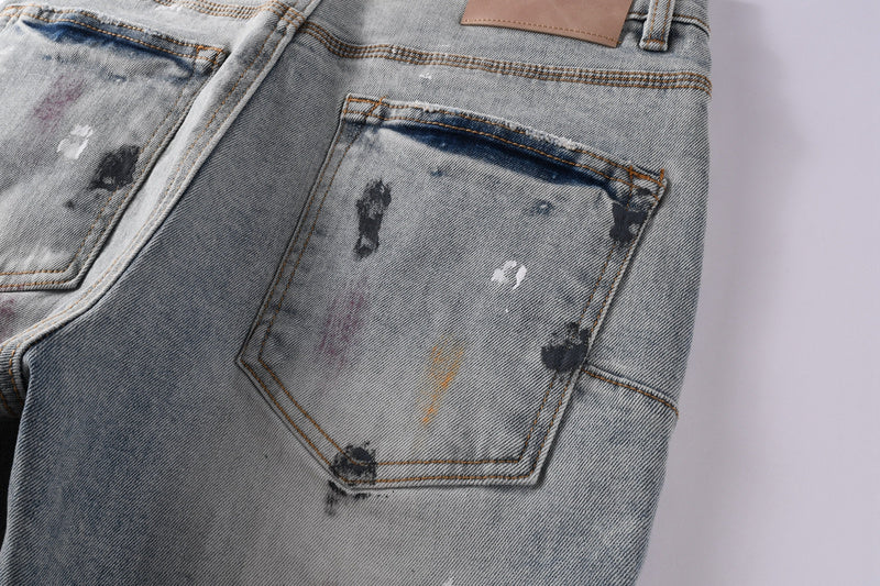 Purple Brand Denim Shorts #5101 | Slim Fit Destroyed Jeans