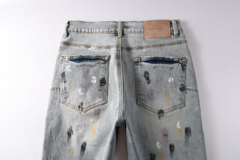 Purple Brand Denim Shorts #5101 | Slim Fit Destroyed Jeans