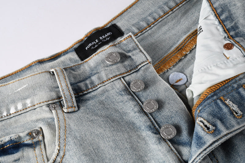 Purple Brand Denim Shorts #5101 | Slim Fit Destroyed Jeans