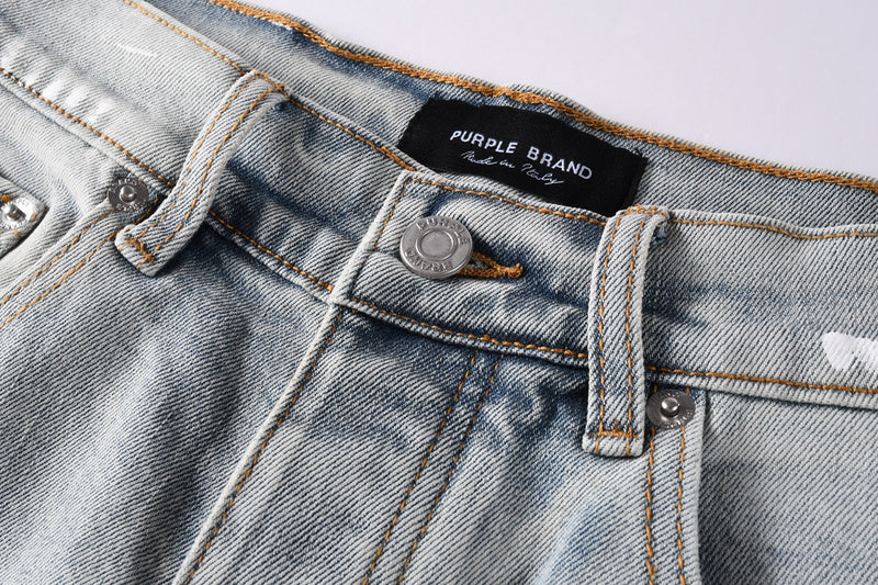 Purple Brand Denim Shorts #5101 | Slim Fit Destroyed Jeans