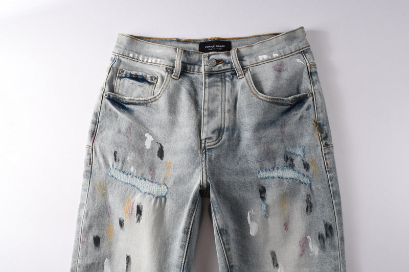 Purple Brand Denim Shorts #5101 | Slim Fit Destroyed Jeans