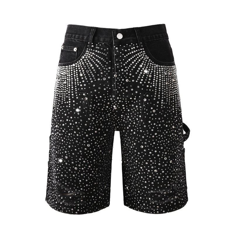 Purple Brand Destroyed Slim Fit Denim Shorts #5099