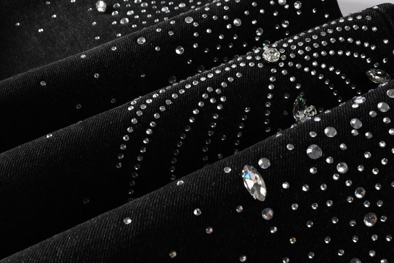 Purple Brand Crystal Diamond Skinny Jeans #9125