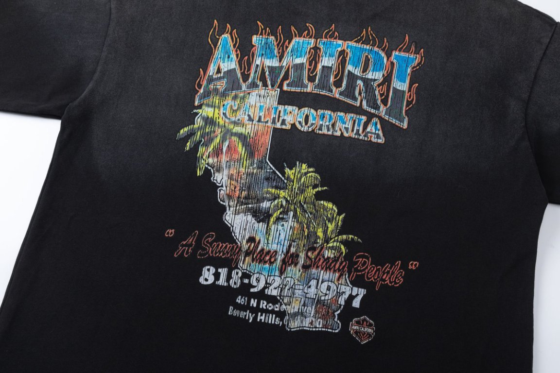 AMIRI California Sunny Place Graphic Tee - Black