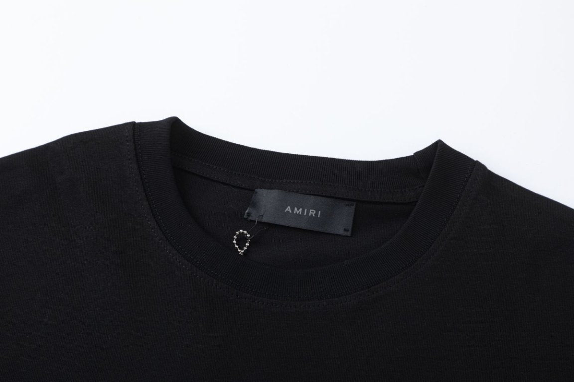AMIRI Leaf-Print Crewneck Cotton Jersey T-Shirt