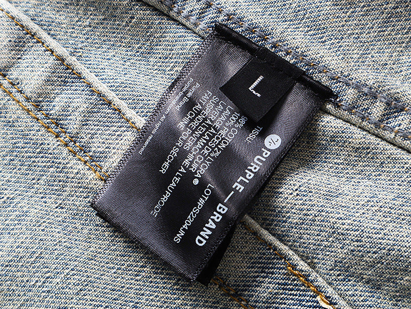 PURPLE BRAND x Denim Tears Co-Branded Vintage Washed Denim Jacket #PU6019
