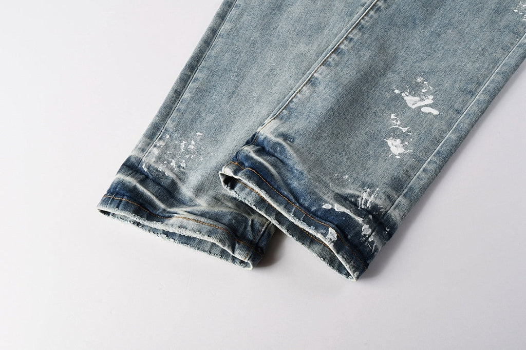 Purple Brand Crystal Diamond Skinny Jeans #9136-5