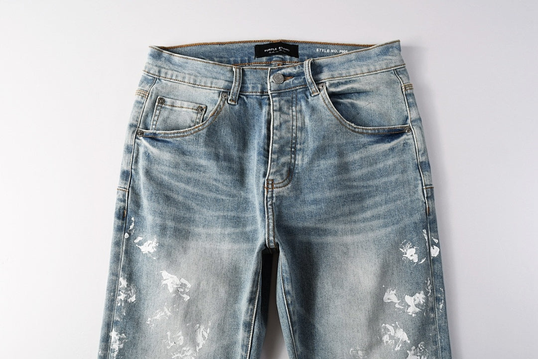 Purple Brand Crystal Diamond Skinny Jeans #9136-5