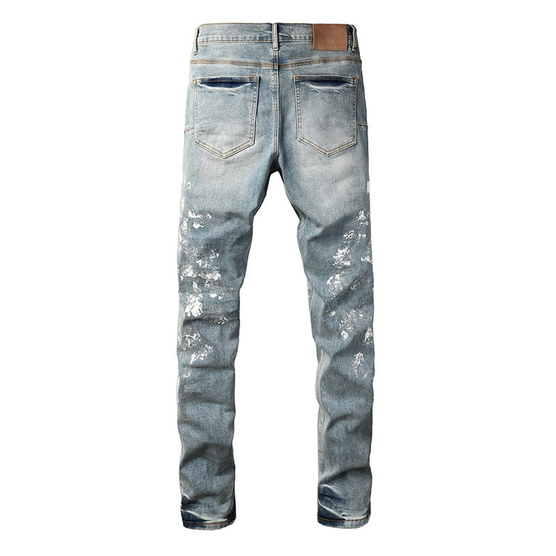 Purple Brand Crystal Diamond Skinny Jeans #9136-5