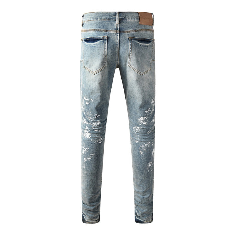 Purple Brand Crystal Diamond Skinny Jeans #9136-5