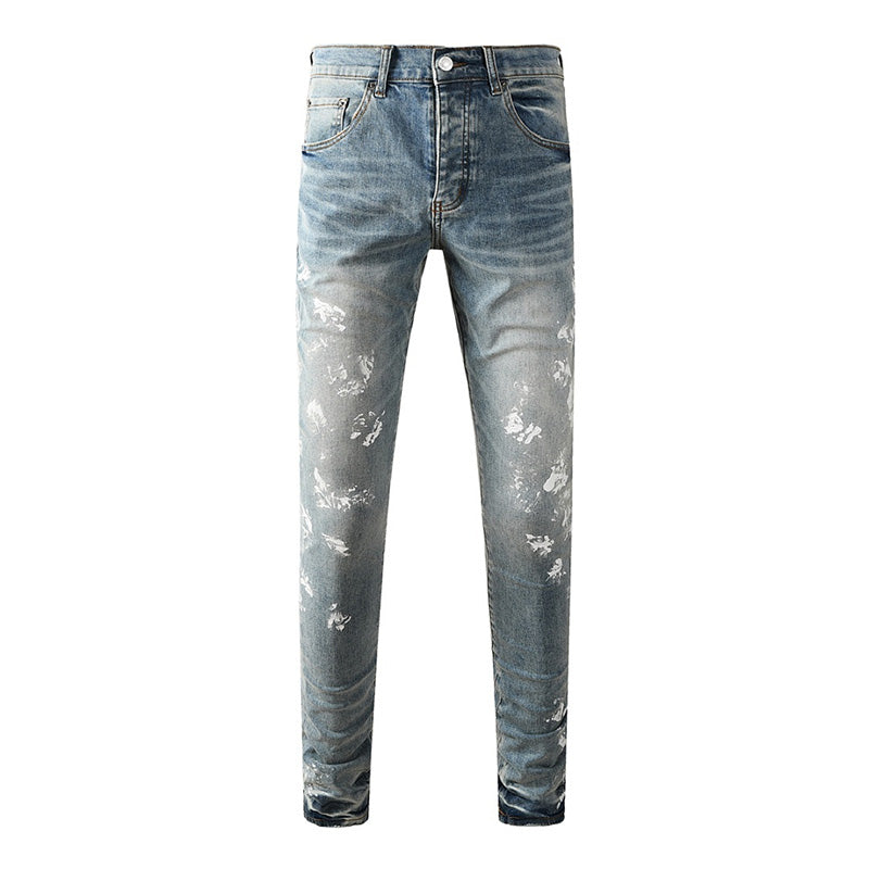 Purple Brand Crystal Diamond Skinny Jeans #9136-5