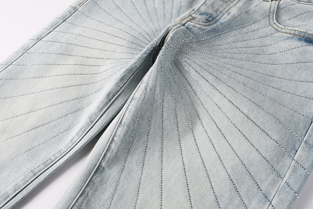 Purple Brand Crystal Diamond Skinny Jeans #9143