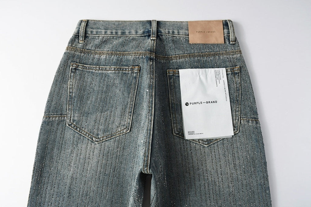 Purple Brand Skinny Jeans #9140 – Destroyed Crystal Diamond Denim