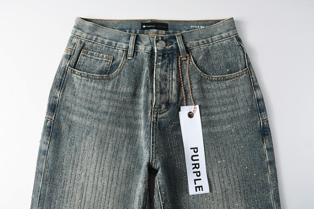Purple Brand Skinny Jeans #9140 – Destroyed Crystal Diamond Denim