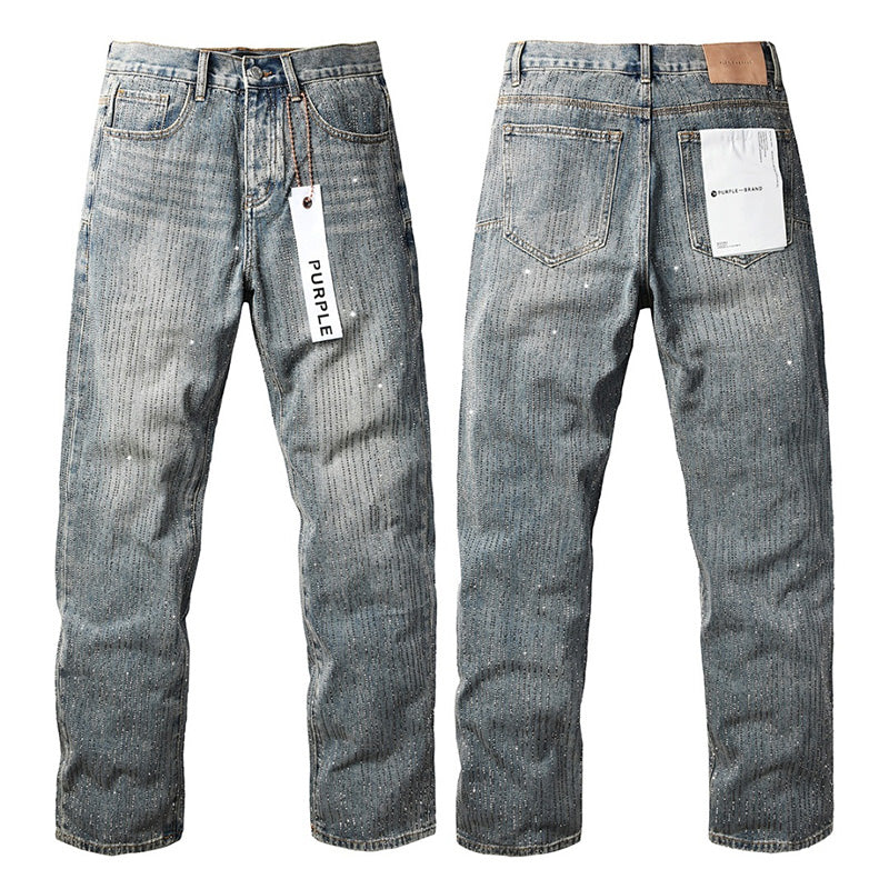 Purple Brand Skinny Jeans #9140 – Destroyed Crystal Diamond Denim