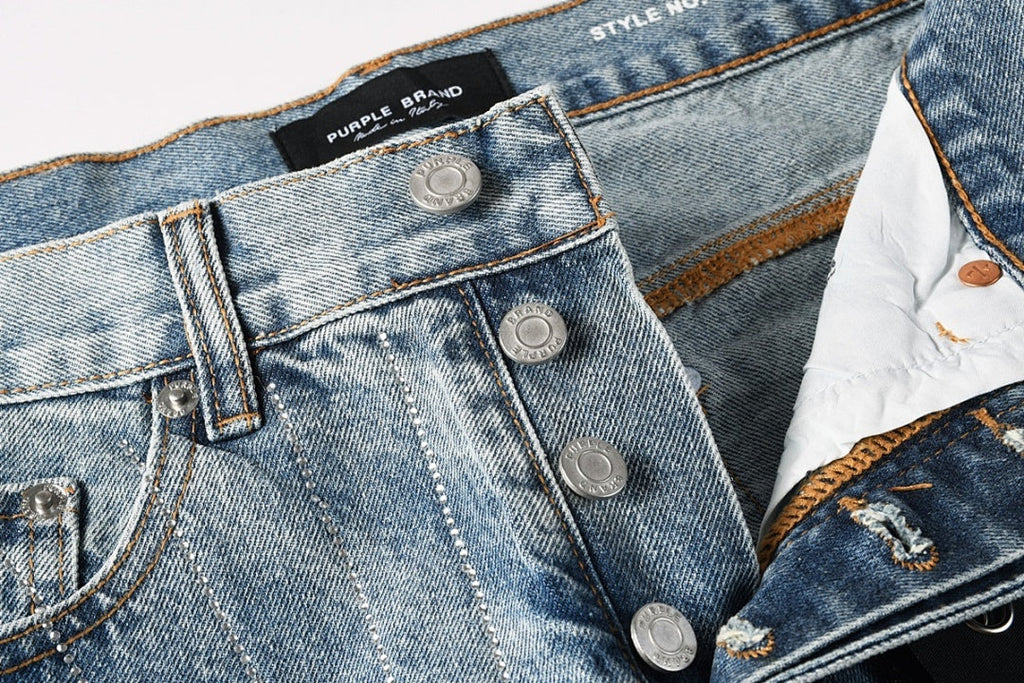 Purple Brand Skinny Jeans #9138 – Destroyed Crystal Diamond Denim