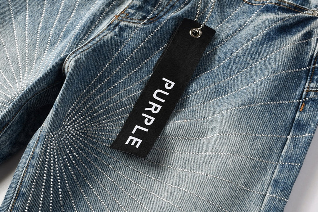 Purple Brand Skinny Jeans #9138 – Destroyed Crystal Diamond Denim