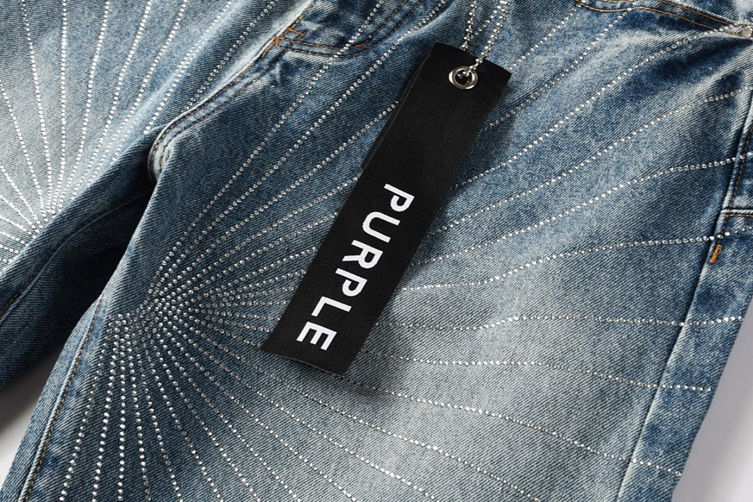 Purple Brand Skinny Jeans #9138 – Destroyed Crystal Diamond Denim