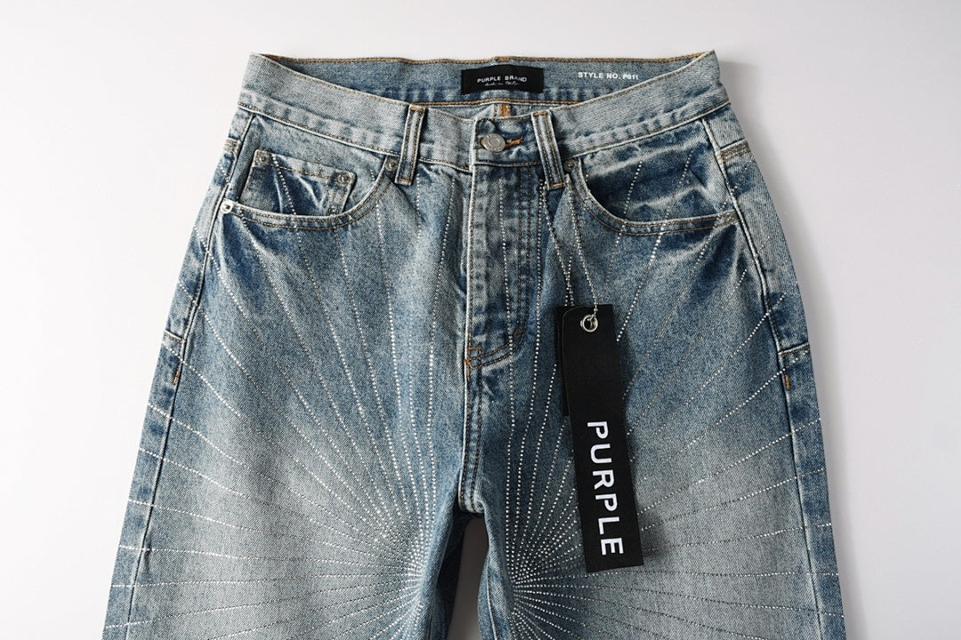 Purple Brand Skinny Jeans #9138 – Destroyed Crystal Diamond Denim