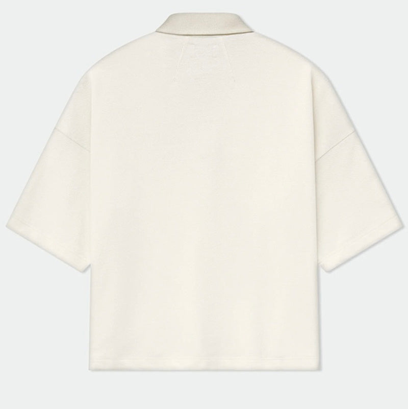 RHUDE Bordeaux Boxy Cotton-Piqué Polo Shirt – Vintage Wash