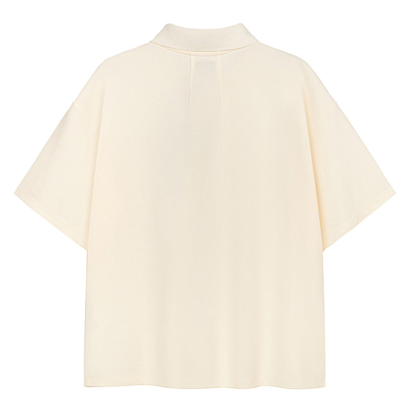 RHUDE Bordeaux Boxy Cotton-Piqué Polo Shirt – Vintage Wash