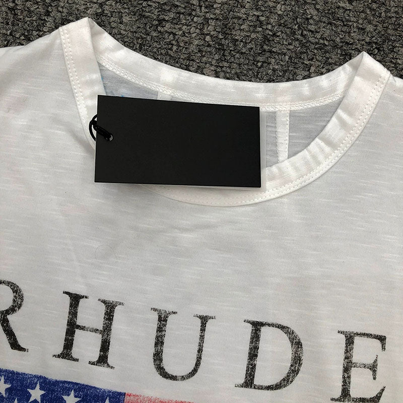 RHUDE  USA Flag Slub Tee