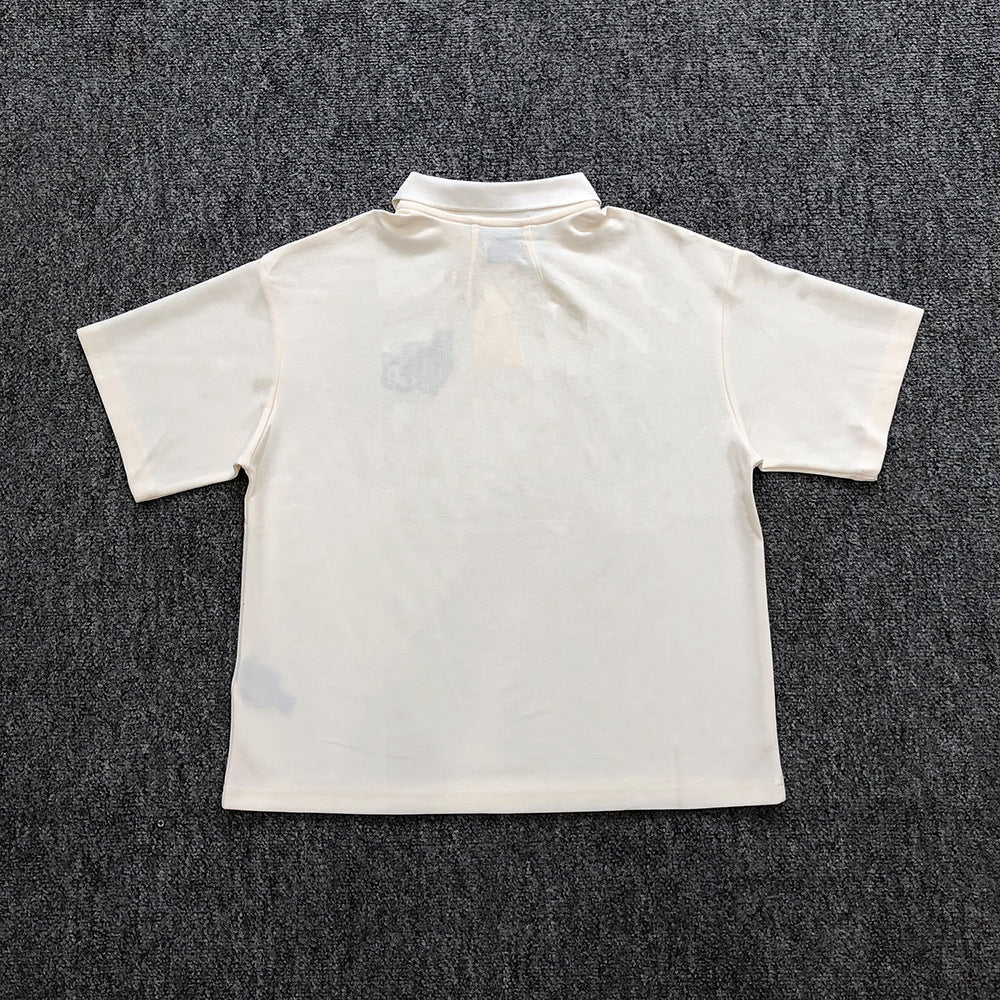 RHUDE Bordeaux Boxy Cotton-Piqué Polo Shirt – Vintage Wash