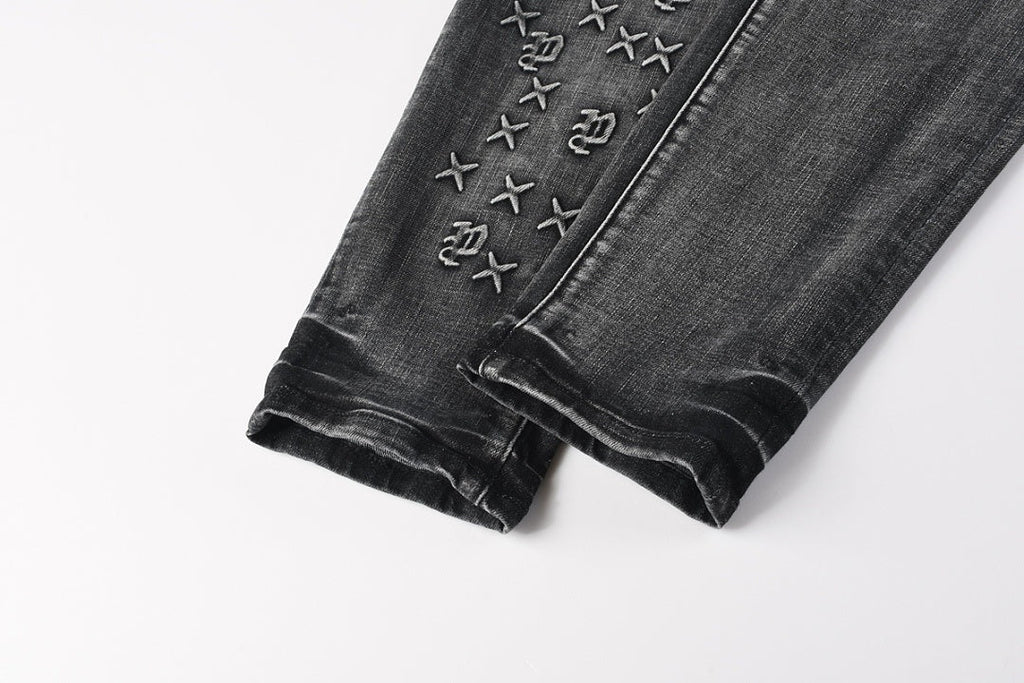 Purple Brand Skinny Jeans #9153 – Destroyed Crystal Diamond Denim
