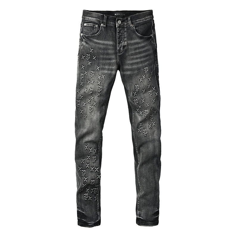 Purple Brand Skinny Jeans #9153 – Destroyed Crystal Diamond Denim