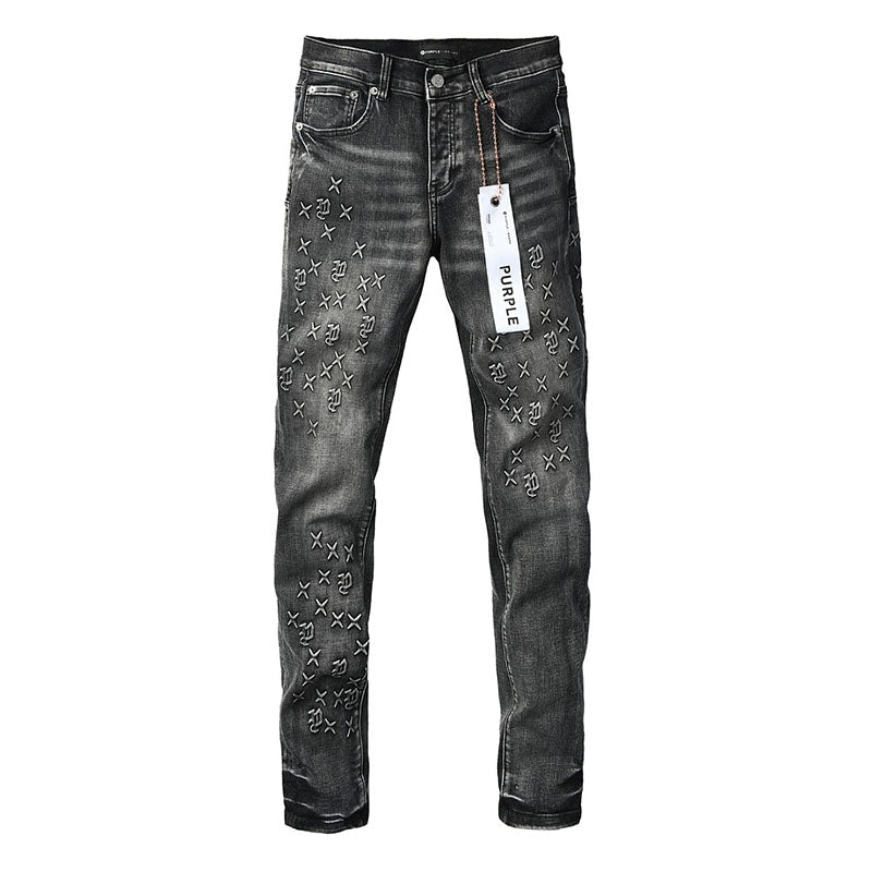 Purple Brand Skinny Jeans #9153 – Destroyed Crystal Diamond Denim