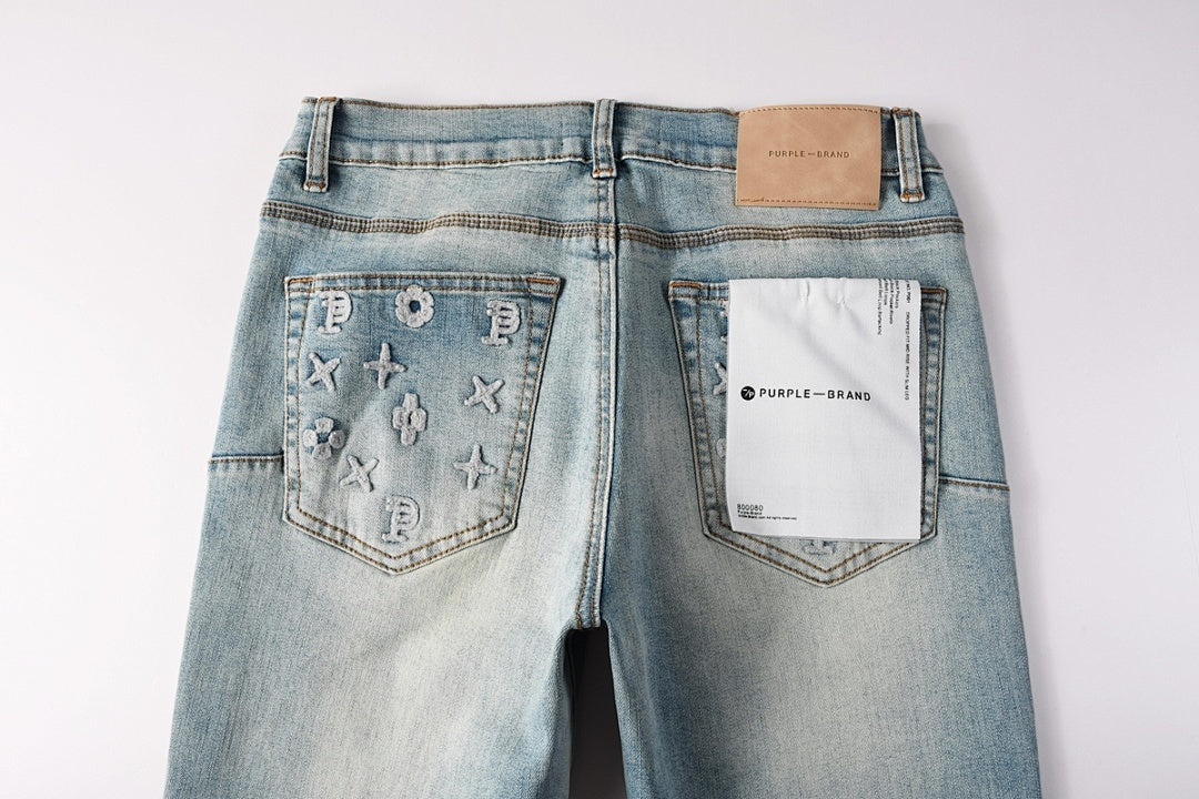 Purple Brand Skinny Jeans #9152 – Destroyed Crystal Diamond Denim