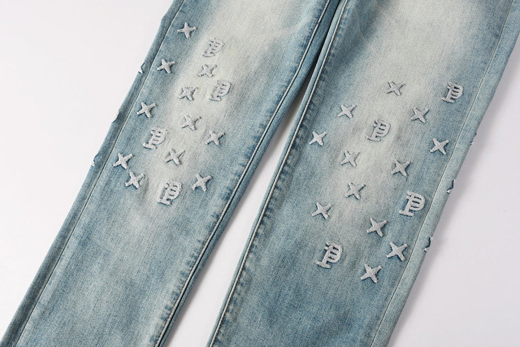 Purple Brand Skinny Jeans #9152 – Destroyed Crystal Diamond Denim