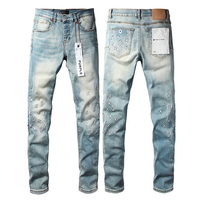 Purple Brand Skinny Jeans #9152 – Destroyed Crystal Diamond Denim
